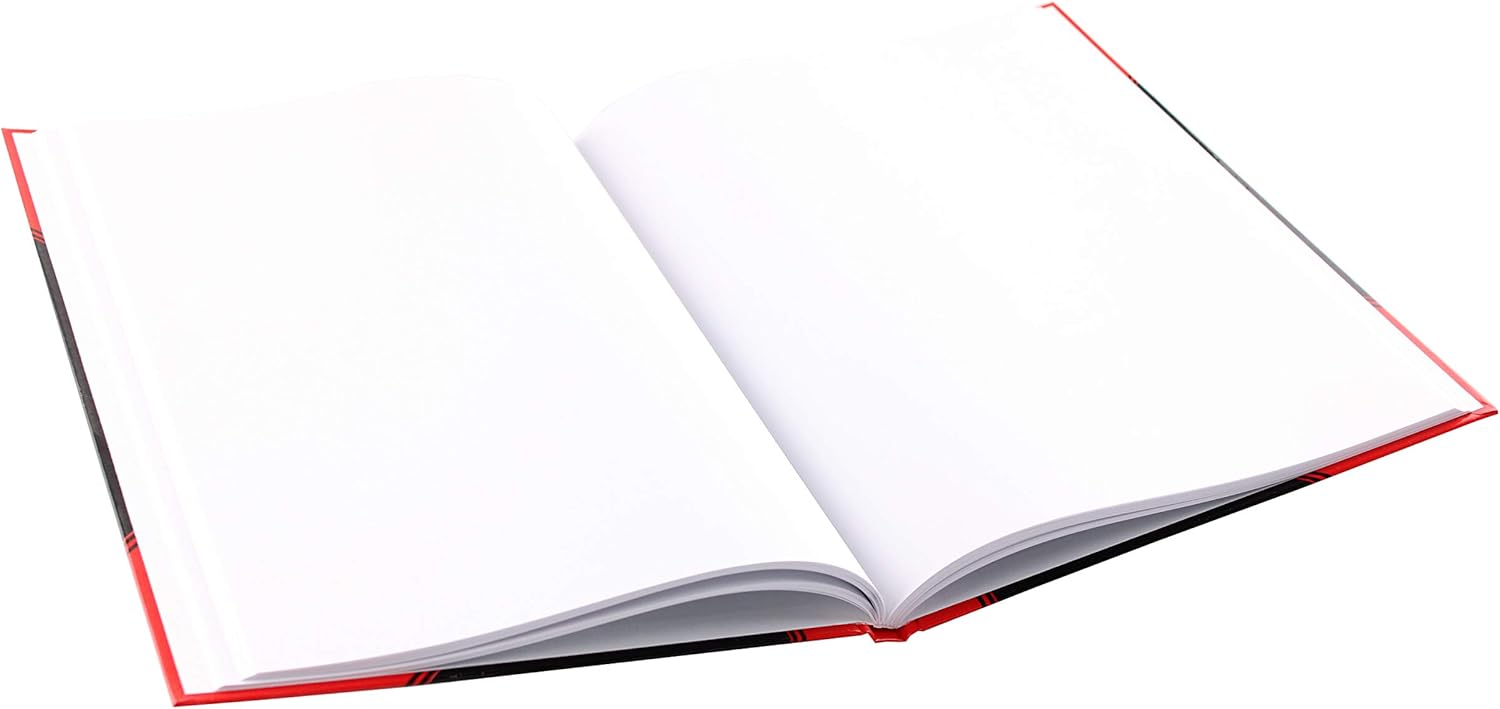Landre 100302833 Notebook 60 g/m², DIN A6, blanko, Fine Wood-Free Paper, Pack of 6, 96 Pages, Black/Red Blank a4 black/red - Image 5