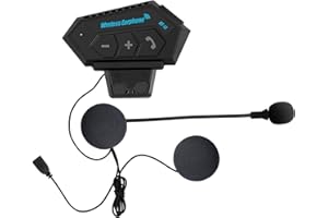 LYANGET Motorcycle Helmet Headset Stereo Bluetooth Earphone Wireless Handsfree Mic Headphones Music Player for Motorbike Rider