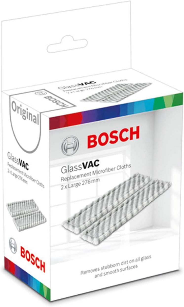 Bosch Large Replacement Microfiber Cloth (Glass-VAC Window Vacuum, for Glass and Smooth Surfaces 2 Pieces) - Image 3