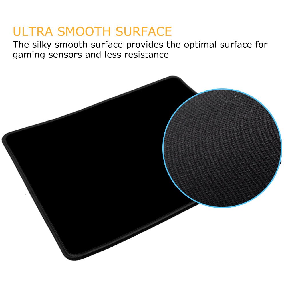 Gaming Mouse Pad,Qcute Large Wateproof Mouse Mat,Stitched Edges Non-Slippery Rubber Base Mats with Smooth Surface and Precise Tracking,Soft and Durable (L 11.6 x W 9.6\