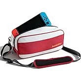 AMBITFUL One Game G2 Carrying Bag, Travel Crossbody Bag, 8-Card Organizer, Padded Lining, Double Zippers, Adjustable Strap 74–136cm for Switch 2 Console, Controllers, Dock & Accessories