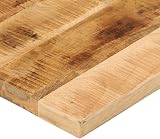 vidaXL Solid Rough Mango Wood Table Top 140x50cm Rectangular Dining Replacement view 4