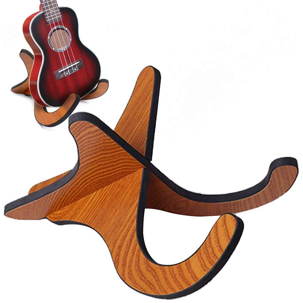 Ukulele Stand, Wooden Guitar Stand Anti-slip Base Supporter Portable Stand Holder, for Mandolin, Violin Banjo