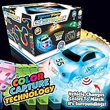 Mindscope Twister Tracks Chameleon Color Capture (Color Sensing/Detecting) Racer with 12' Feet of Flexible Transparent Color Track