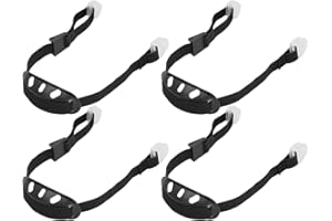 Saihisday 4Pack Universal Hard Hat Chin Strap, Helmet Chin Strap with Black Elastic Strap and Chin Cup Multi-Point Adjustment
