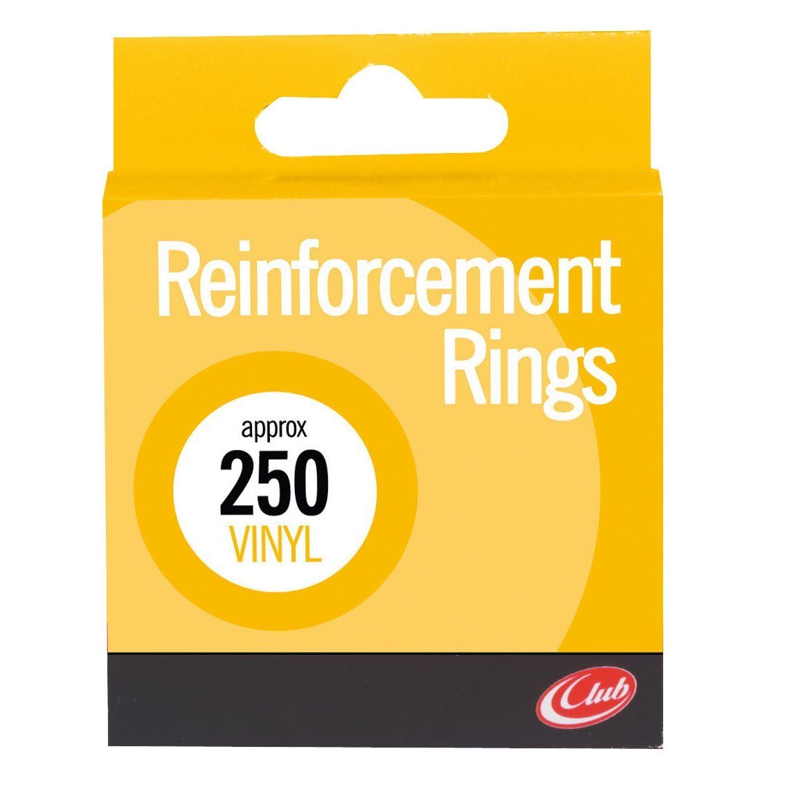 2x Packs of 250 Club White Opaque Vinyl Reinforcement Rings. Self Adhesive Reinforcers for