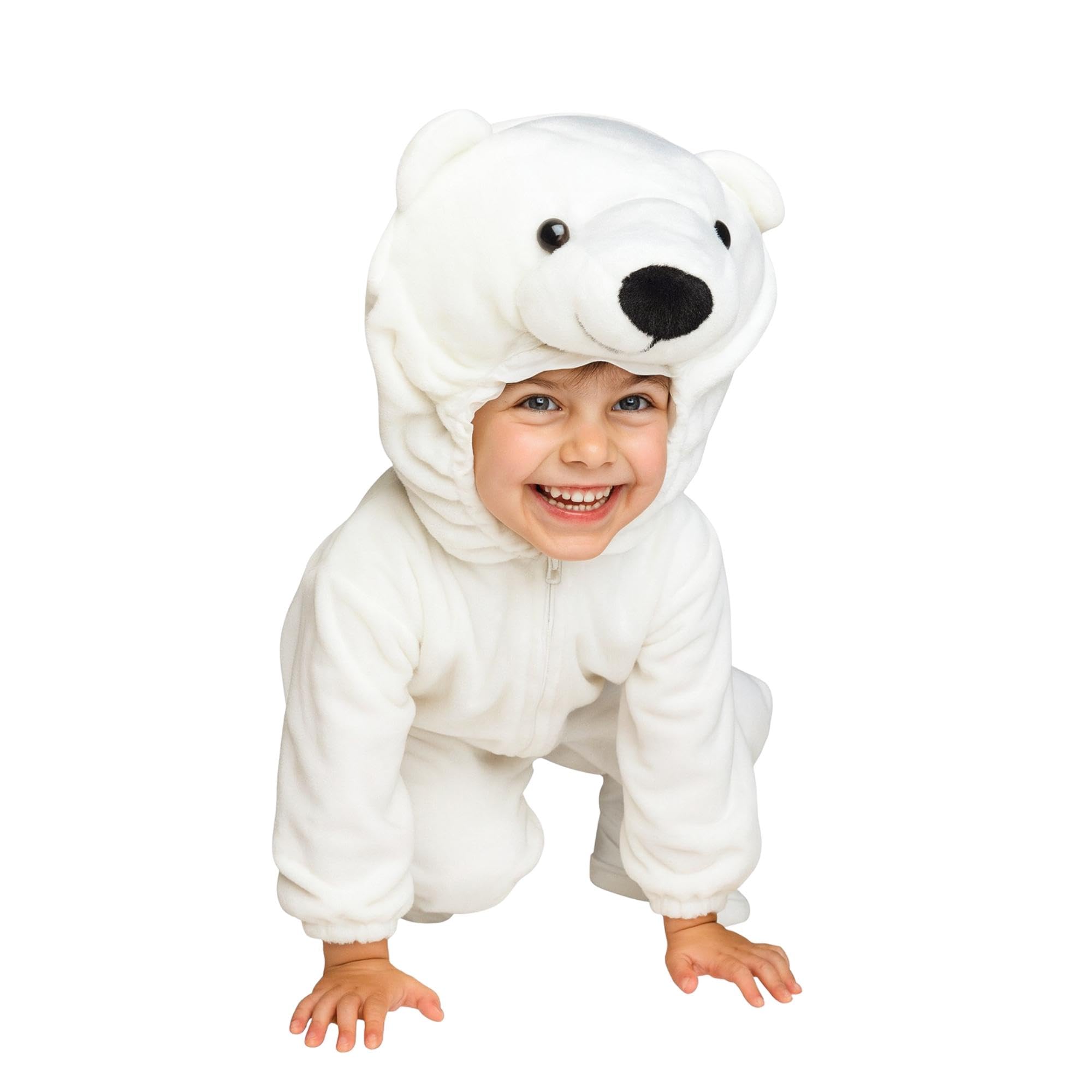 F24 pour transporter 120-125 costume d'ours polaire pour les enfants et les enfants, facilement accessible par des vêtements normaux