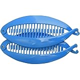 Set of Two 5 Inch Banana Clip Hair Clincher Rounded Edges Hair Comb