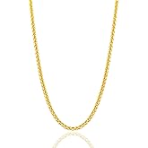 OLARCU 2.5mm/3mm/4mm Silver/Gold Stainless Steel Wheat Chain Necklace Jewelry for Men Women