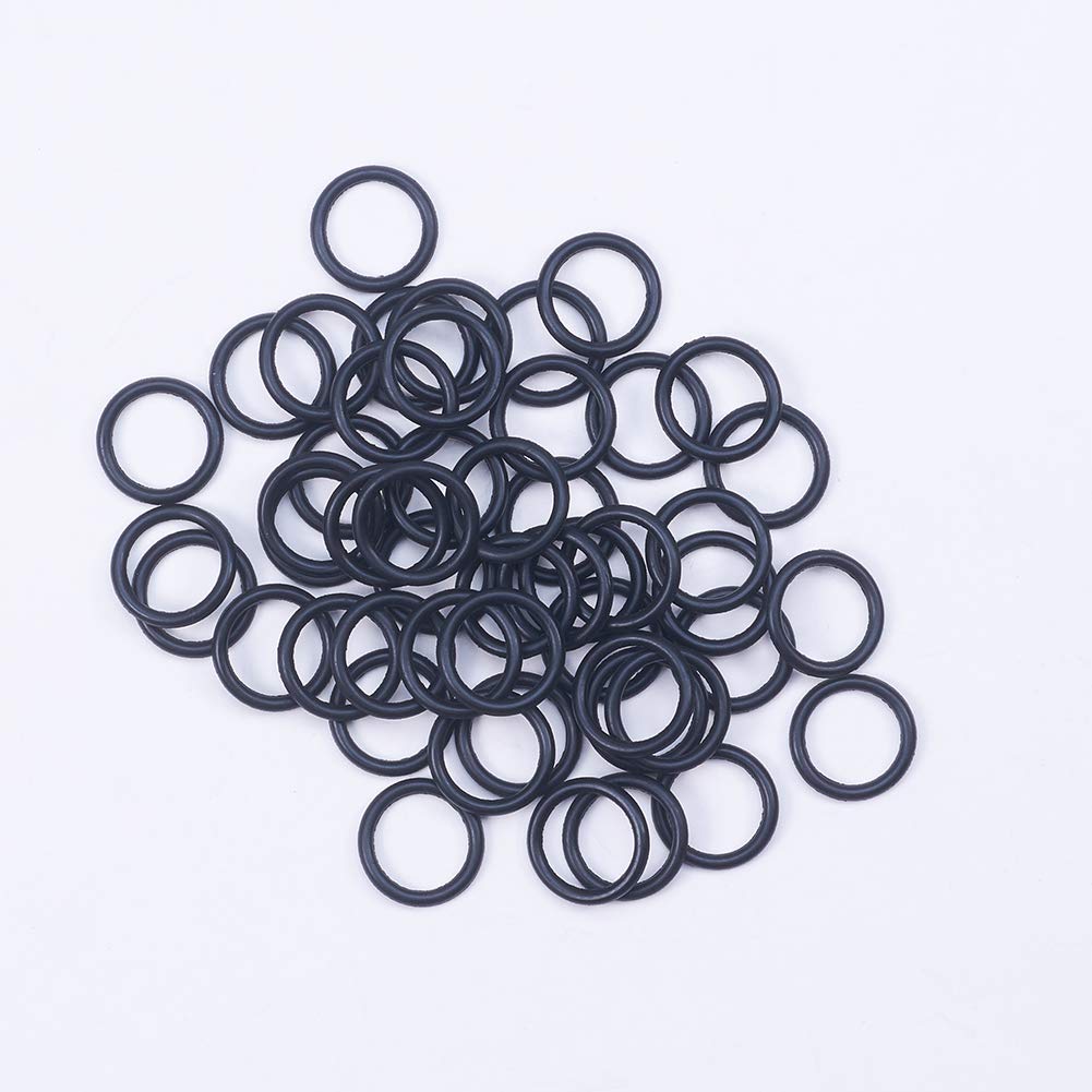 Othmro 50Pcs O-Rings, Nitrile Rubber Washers Seal Ring with 16mm OD, 12mm ID, 2mm Width, Black O Ring Kit for Plumbing — image 1