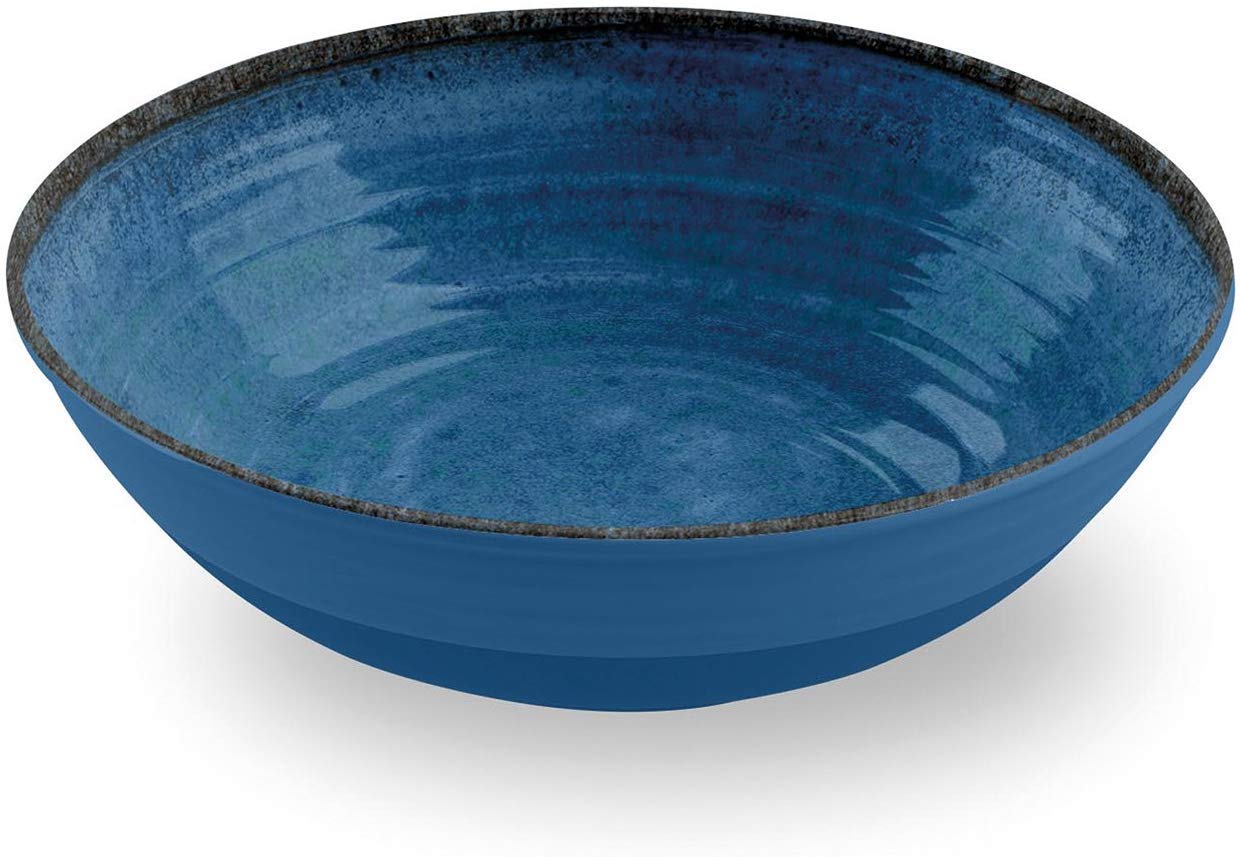 Auntie Morags Artisan Indigo 30cm Melamine Salad Serving Bowl