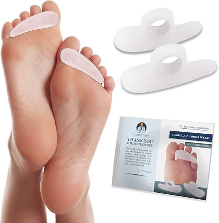Coussinets Orteils En Marteau Dr Frederick S Original 2 Coussins Gel Pour Doigt De Pied En Marteau Une Boucle Soulage La Douleur De L Orteil Amazon Fr Hygiasne Et Soins Du Corps
