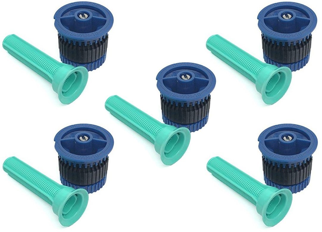Rain Bird Nozzle for he or Vans 15 Mile Remote Static Sprinkler e.g. Work Heavy Duty Black 3.3 M to 4.6 m, Water Saving, 5 pieces (10 he-van, Blue)