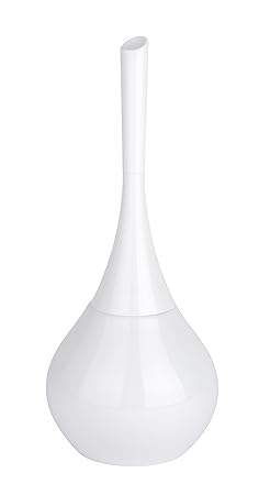 Wenko WC-Garnitur Flakon Weiß, Keramik, 17 x 17 x 40,5 cm