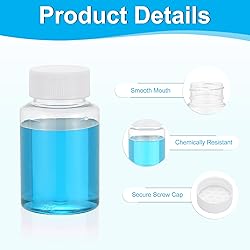 PATIKIL 10 Pcs 100ml Reagent Bottles, PET Wide