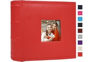 Cherrich Small Photo Album 4x6 100 Pockets with Writing Space Leather Cover Picture Book Holds 4x6 Photos for Wedding, Baby, Family, Graduation
