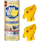 Bar Keepers Friend 21oz All-Purpose Cleanser & Polish 1-Pack Bundle | Includes 2 Microfiber Cloths