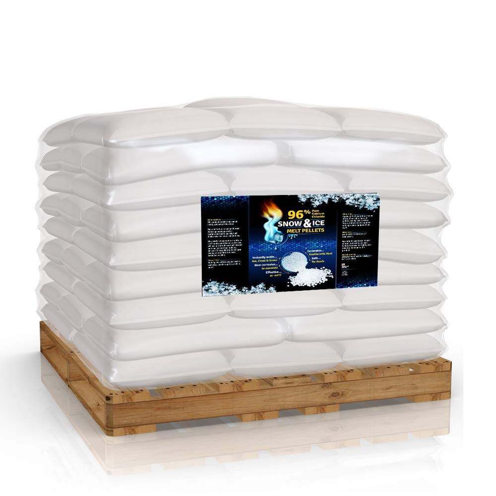 EcoClean Solutions 96 Pure Calcium Chloride Snow & Ice Melt Pallet Peladow