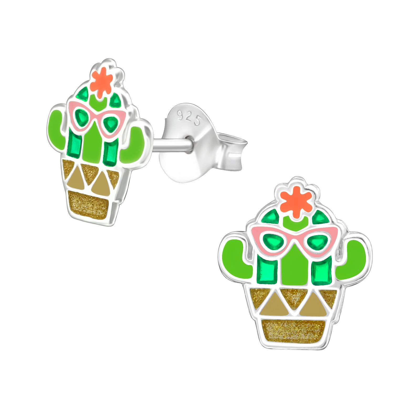 925 Sterling Silver Lightweight Hollow-Back Women 925 Sterling Silver Cactus Stud Earrings for Women & Girls – Everyday Jewellery Gift Boxed