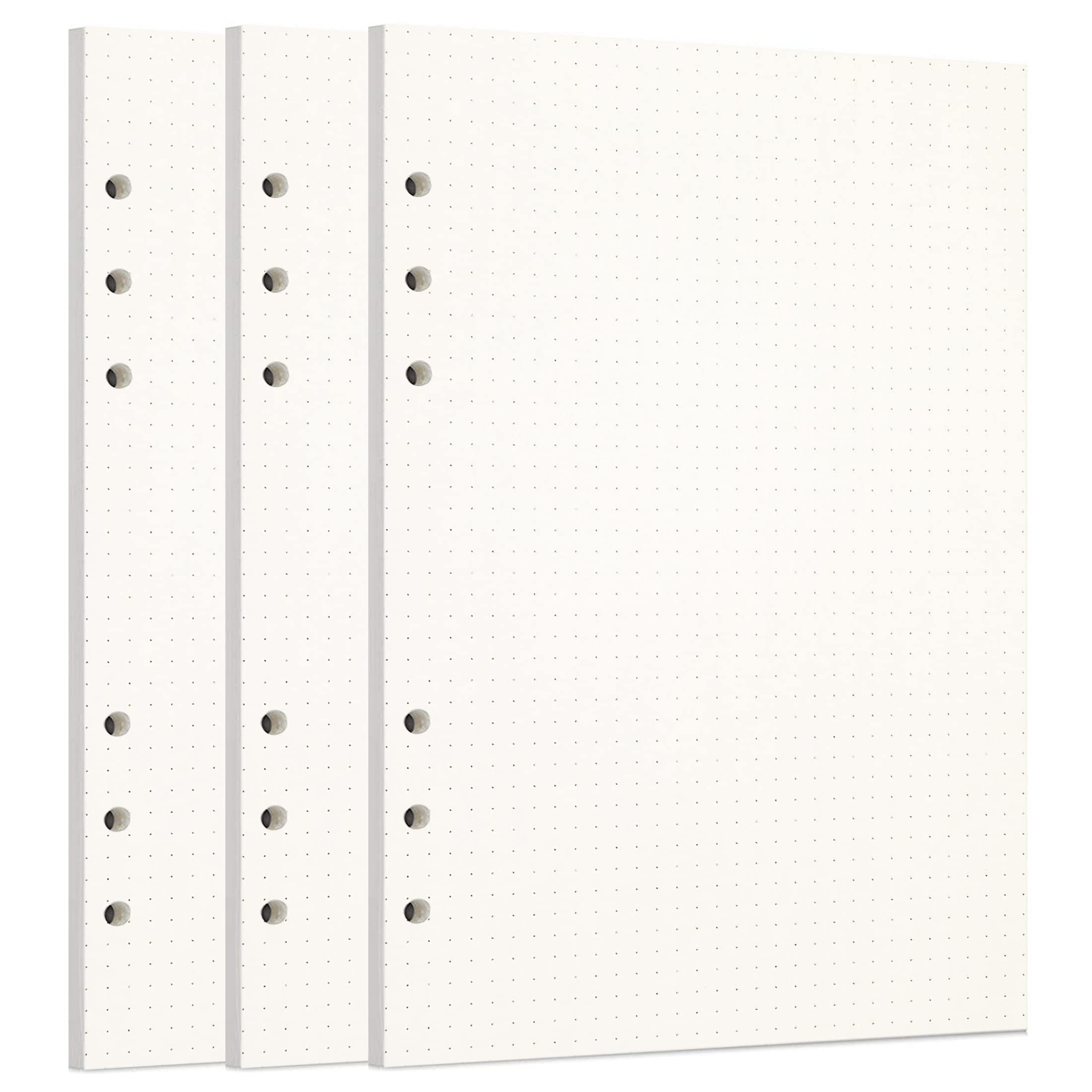 Zelten Loose Leaf Punched Paper Refills Paper for 6 Hole Binder Personal Organizer Diary Notebook Refillable Planner (Dotted,A5/6 Hole)