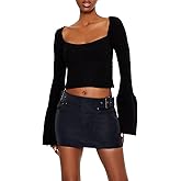 Forever 21 Womens Cropped Bell-Sleeve Sweater
