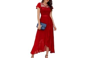 BeryLove Formal Dresses for Women 2025 Wedding Guest with Slit Cocktail Elegant Lace Long Prom Dress