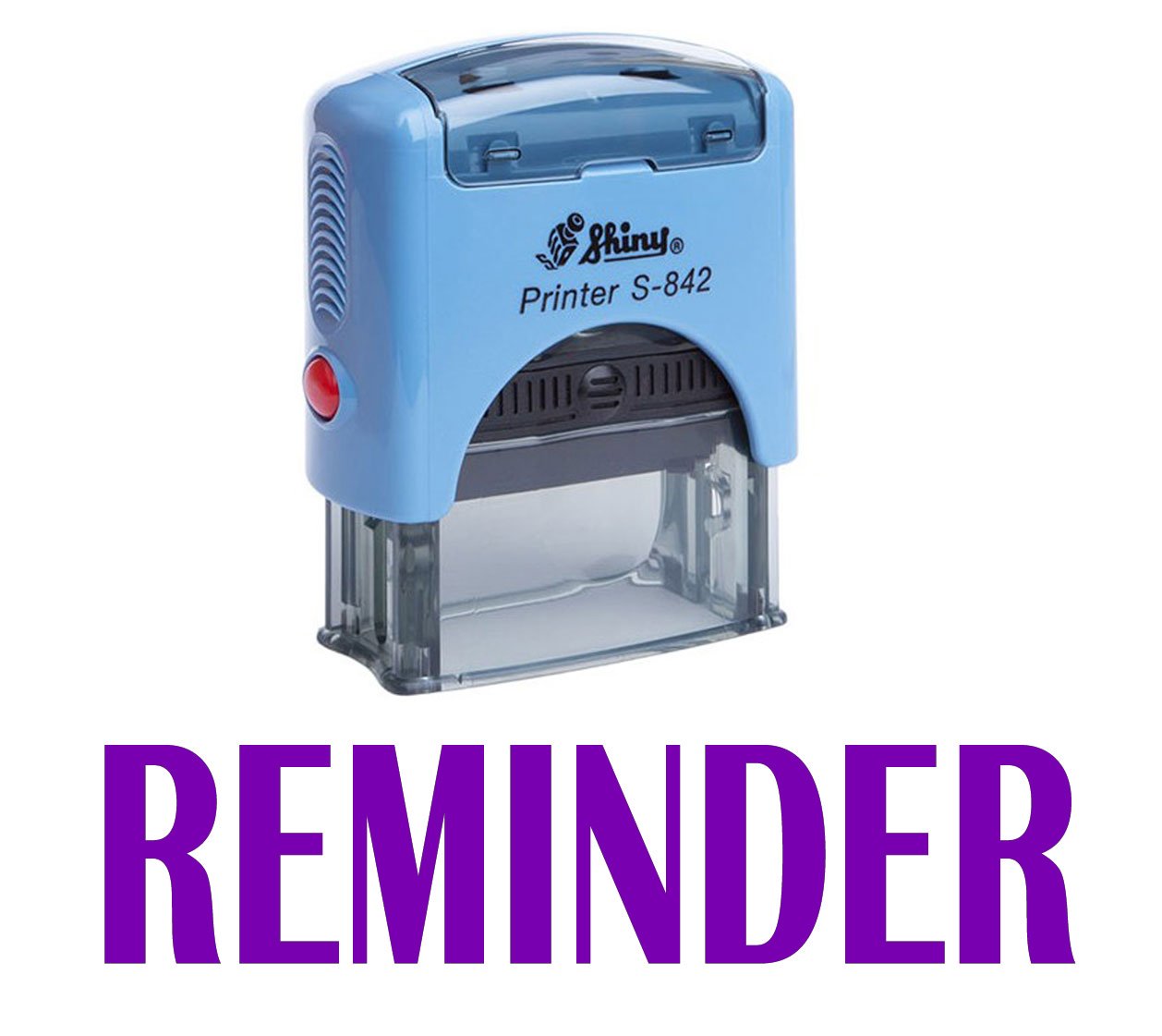 Printtoo Reminder Self Inking Rubber Stamp Custom Shiny Office Stationary Stamp