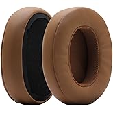 Poyatu Replacement Earpads Compatible for Skullcandy Crusher/ANC/EVO Bluetooth Wireless Hesh 3 & EVO & ANC Headphones Gray/Tan Memory Foam Ear Cushions Earbuds Ear Pads Repair Parts Brown