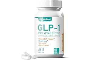 KetoZest GLP-1 Booster Weight Loss Support Probiotic Prebiotic Supplement - Increases GLP1 Production Activate Natural GLP 1 with Akkermansia Muciniphila - Gut Health & Fat Burn Support for Women Men