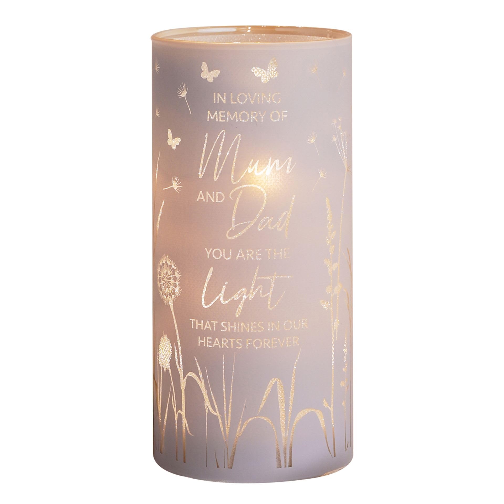 Widdop Thoughts of You LED Memorial Tube Light - Mum & Dad - Commemorative Light Present Memory Sentimental Message