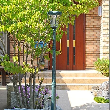 Amazon Co Jp ソーラー街灯 グリーン 高さ1cm Led照明 ヨーロッパ調 庭園灯 グリーン ホーム キッチン