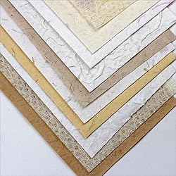 Diuhofart Textured Handmade Paper Sheets for