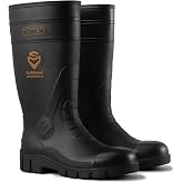 SUREWAY Men's PVC Rain Work Boots, Waterproof Knee-High Pull-On | Steel Toe and Soft Toe Options for Industrial and Outdoor Work