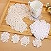 Surepromise 24pcs Lace Doilies Placemats Coasters Cup Mat Pad Round Crochet Cotton Flower Handmade,Vintage Mini Doilies Cloth Xmas Decoration Snowflake Flower DIY Craft, Beige & White, 2.8-7''