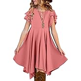 blibean Tween Girls Summer High Low Boho Dresses Size 4-15 Years