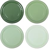 AimFun Sage Green Paper Plates Christmas Gradient Green Party Plates 9 Inch Disposable Round Dinner Dessert Plates for Birthday Baby Shower Tini Bit Older Party Supplies (48)