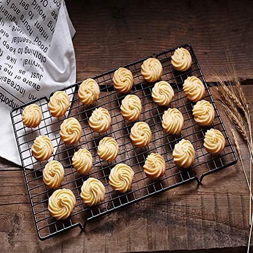KINJOHI Nonstick Cake Cooling Rack Baking Cookies Biscuits Muffins Drying Heat Resistant Rectangular Racks