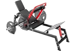 Hip Thrust Machine, 900 LB Plate Loaded Glute Bridge Machine with Adjustable Footboard & Weight Holders, Heavy Duty Butt Buil