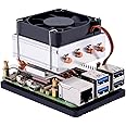 GeeekPi Low-Profile Plus CPU Cooler for Raspberry Pi 5, Aluminum Heatsink with Cooling Fan for Raspberry Pi 5