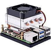 GeeekPi Low-Profile Plus CPU Cooler for Raspberry Pi 5, Aluminum Heatsink with Cooling Fan for Raspberry Pi 5