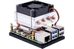 GeeekPi Low-Profile Plus CPU Cooler for Raspberry Pi 5, Aluminum Heatsink with Cooling Fan for Raspberry Pi 5