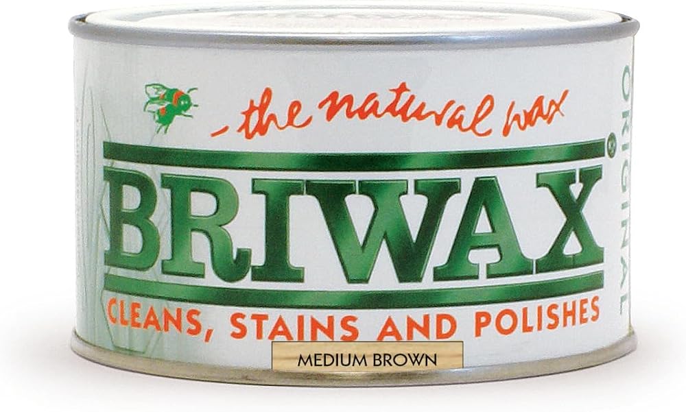 Briwax Original Medium Brown 400g Wood Wax Polish Multi-Shade