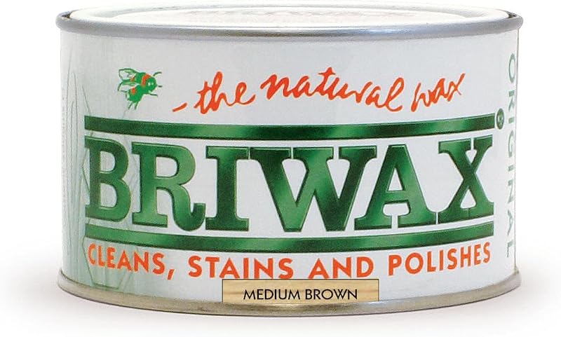 Briwax Original Medium Brown 400g Wood Wax Polish Multi-Shade
