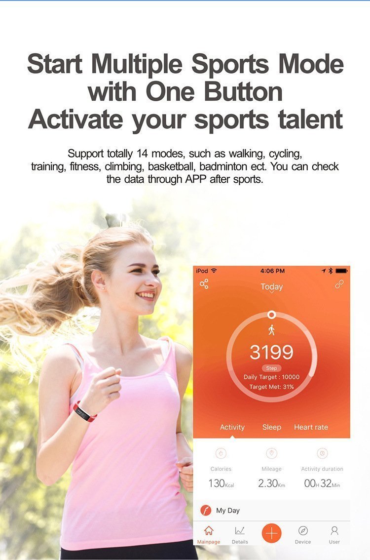 EFOSHM Fitness Tracker Bracelet Connecté Intelligent de sport avec podomètre des Activités Moniteur de Fréquence Cardiaque, Moniteur de Calorie, Montre Intelligent Imperméable Ip67 Bluetooth, Compatible avec iPhone Téléphones Mobiles Androi