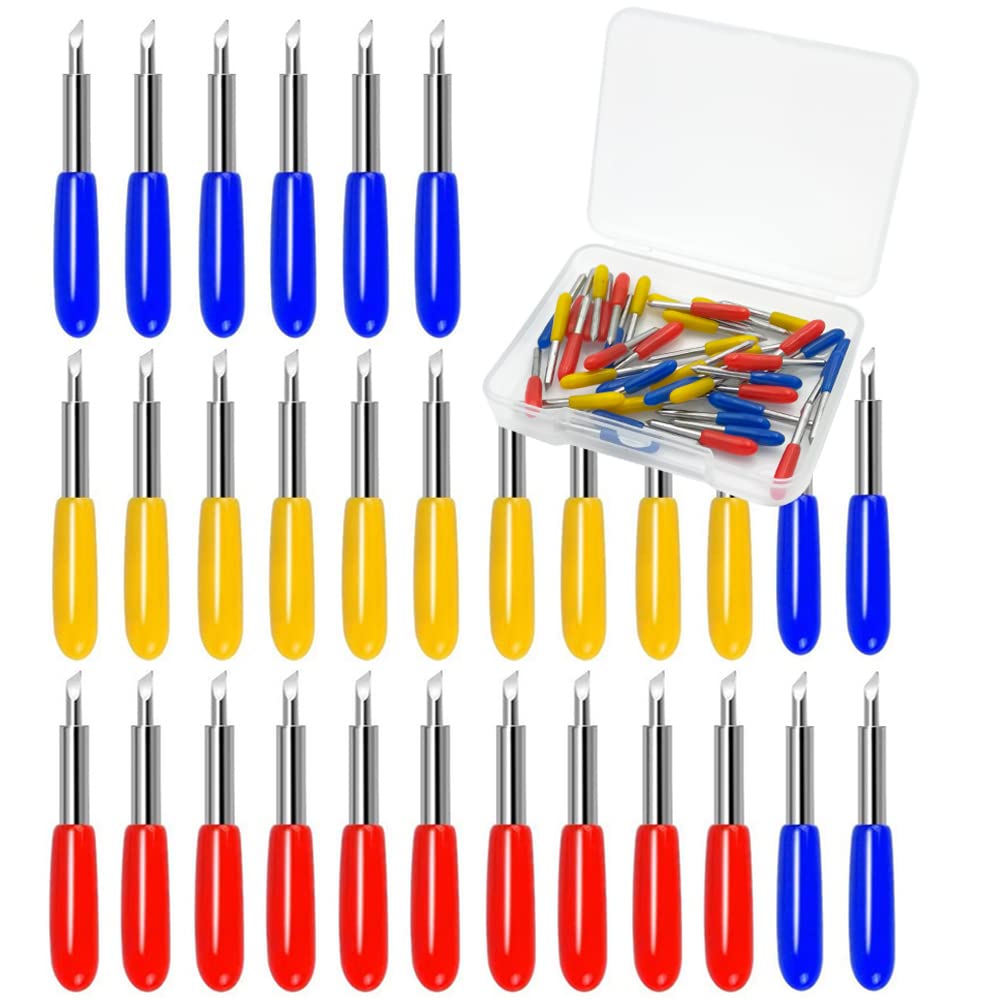 Gebildet Replacement Blades for Cricut Explore Air, Maker, Expression Vinyl Cutting Machines (30pcs, Multi-Colored)