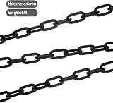 JMIATRY 6mm x 6m Stainless Steel Chain Black Galvanized Welded Link view 2