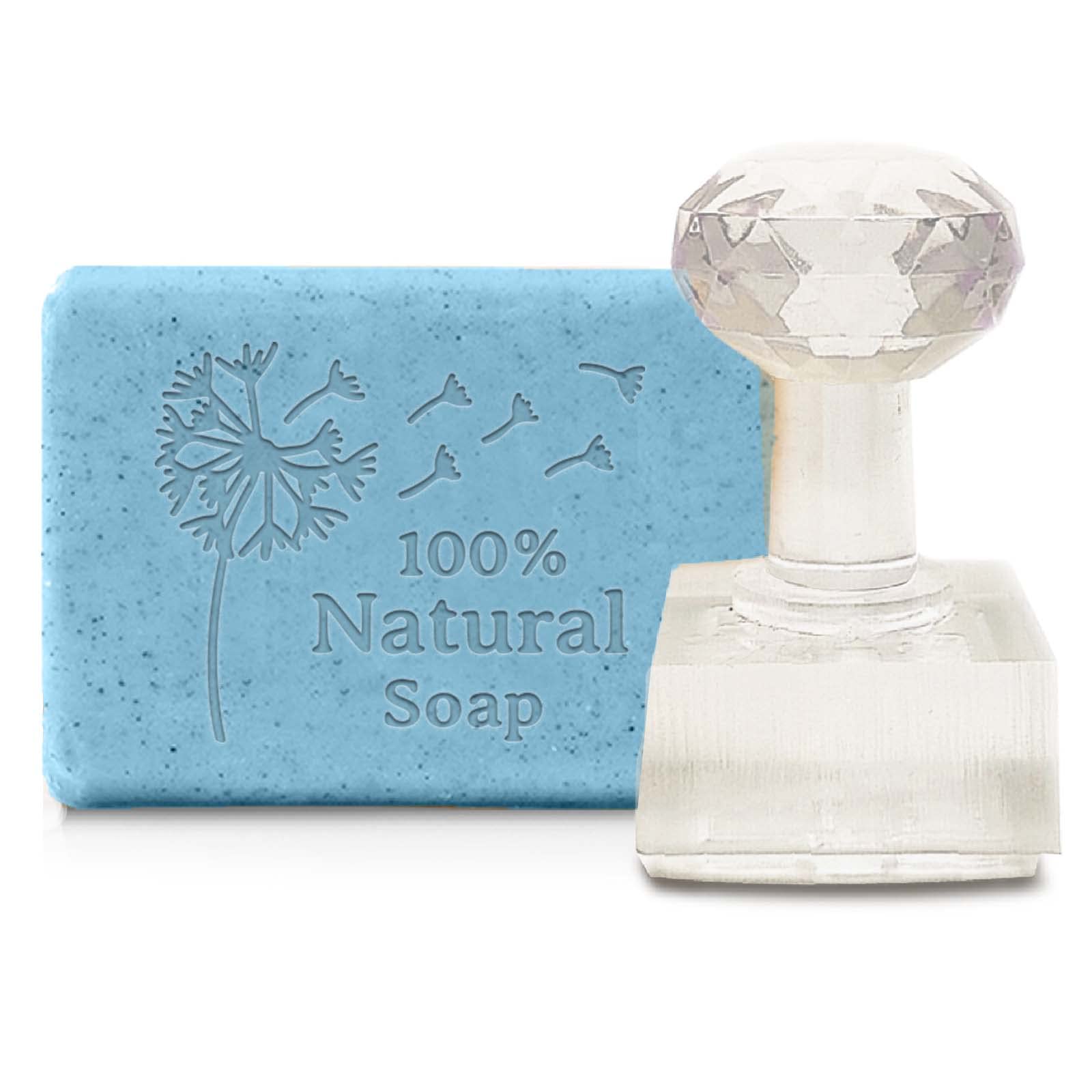 CRASPIRE Handmade Soap Mould Dandelion Stamp DIY Acrylic Flower Embossing Chapter Imprint for Cookie Clay Pottery Biscuits Bridal Shower Gift