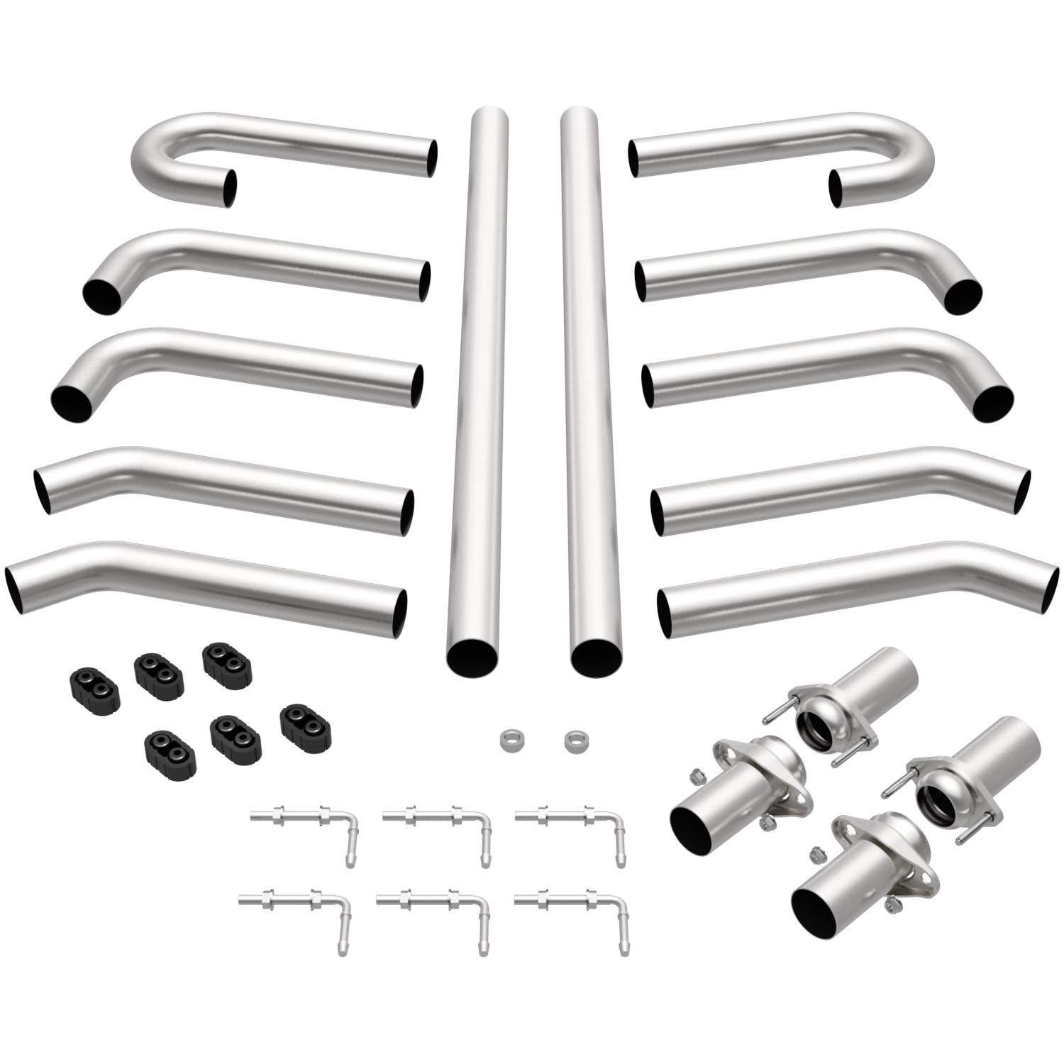 Photo 1 of *****SEE PHOTOS****** ****ONLY 8 PCS****** ****MISSING PARTS***** MagnaFlow Performance Exhaust System Custom Builder Kit 10701 - Stainless Steel 2.25in Main Piping Diameter, Dual Exhaust Type - Designed for Power and Sound