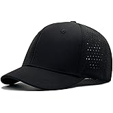 Short Brim Stretch Fitted Baseball Caps Men's Mesh Breathable Structured Cap Curved Brim Elastic Closed Back Hat K359