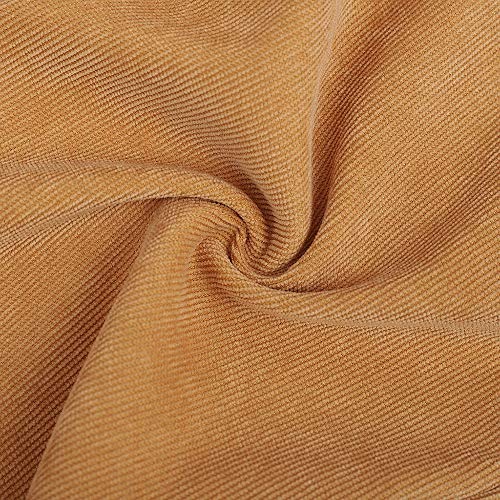 vermers Women Corduroy Trousers Fashion Solid Full Length Pants Leisure Button Fly Pants with Pocket(L, Yellow)